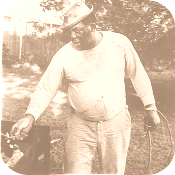 Archive photo of William H. Bell at the grill