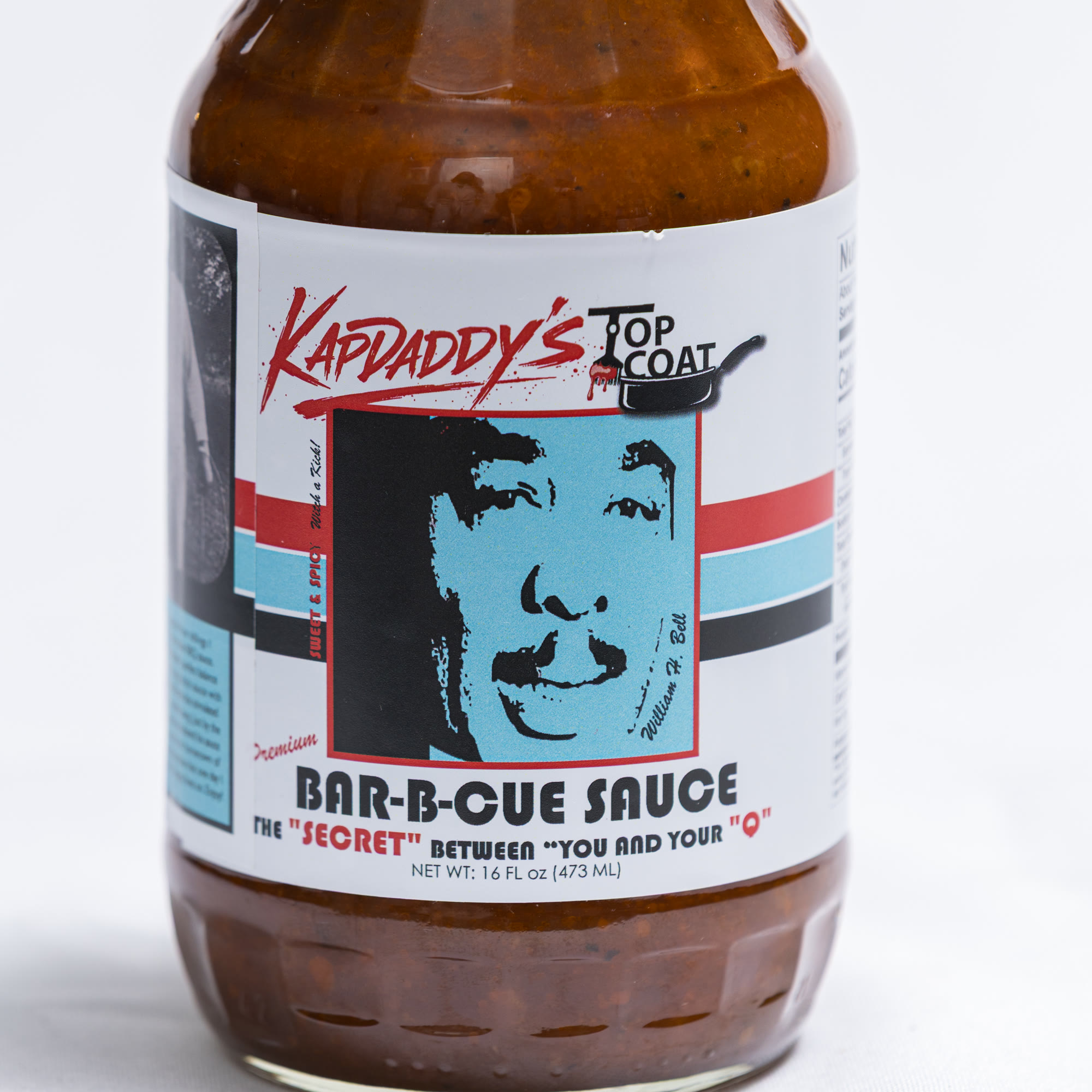 A bottle of KAPDADDY'S Bar-B-Cue sauce